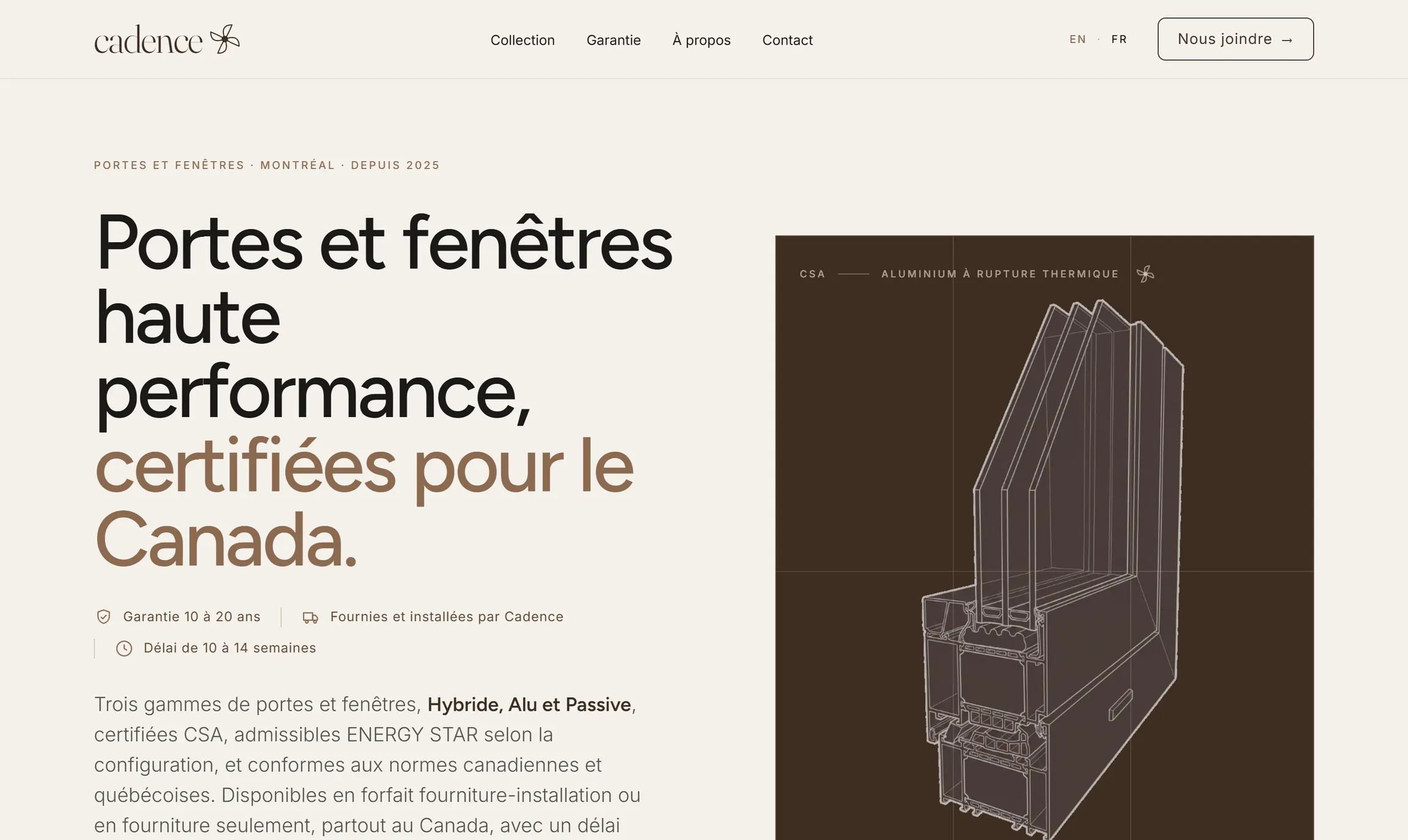 Page d'accueil de cadencemtl.com