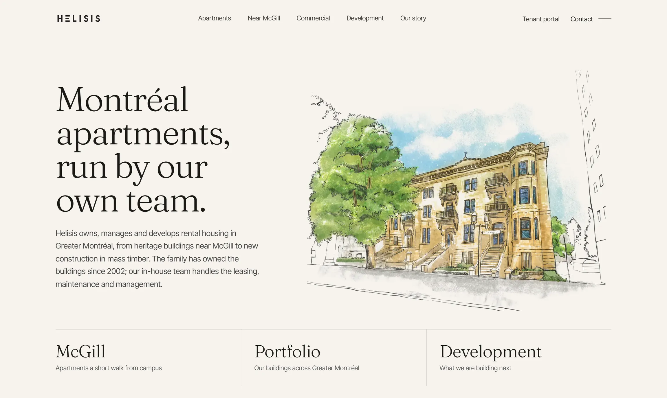 Page d'accueil du nouveau site d'Helisis