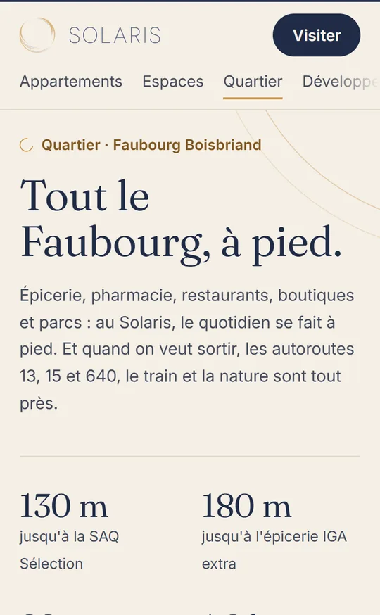 Le quartier sur un téléphone